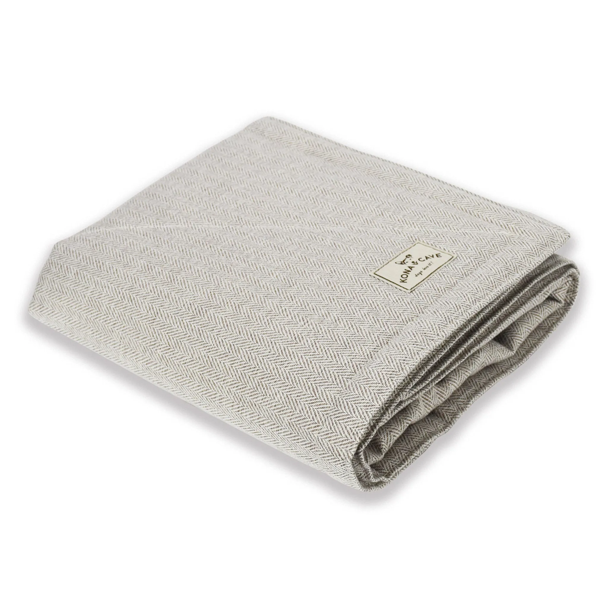 Family Blanket - Cream Herringbone