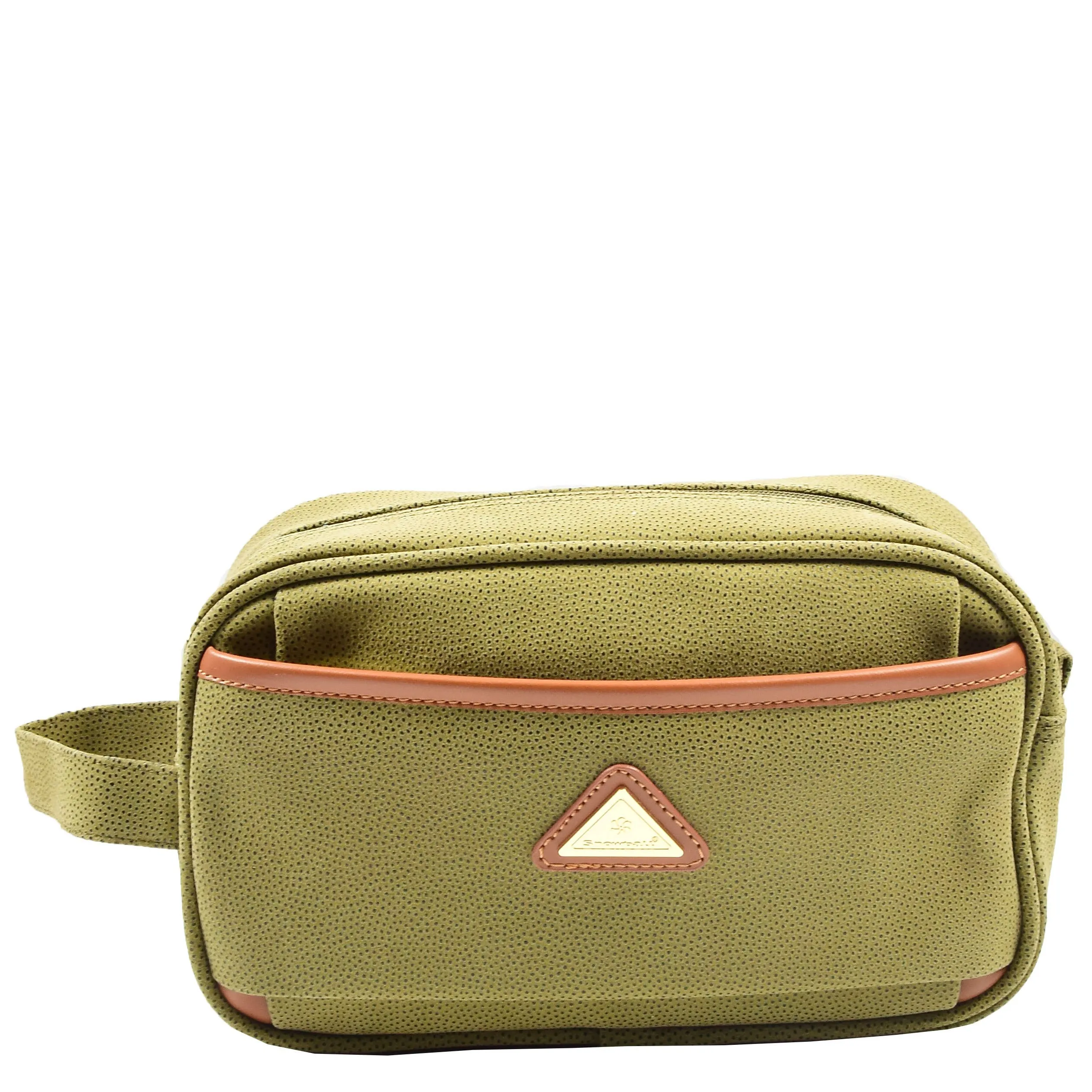 Faux Leather Toiletry Wash Bag Travel HOL8202 Green