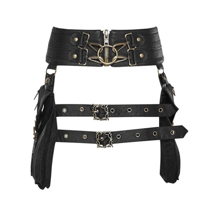 FBG003BK Ladies PU Leather Waist Bag, Size: 23 x 19.5cm, Strap Length: 130cm