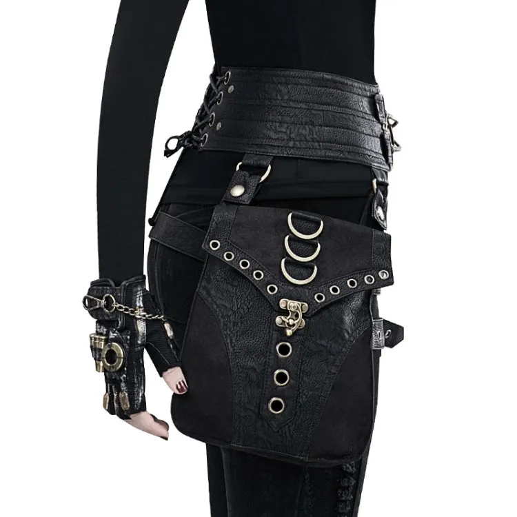 FBG003BK Ladies PU Leather Waist Bag, Size: 23 x 19.5cm, Strap Length: 130cm