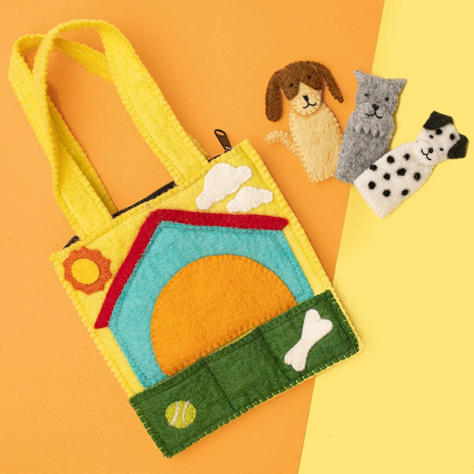 Felt Doggy Puppet Bag