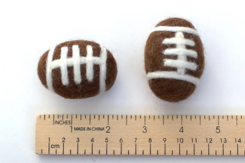 Felt Football Garland- Green & White