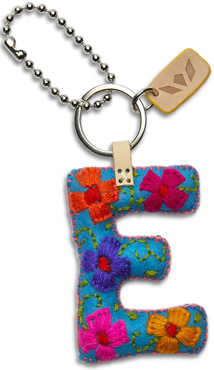 Felt Letter Charm Turquoise