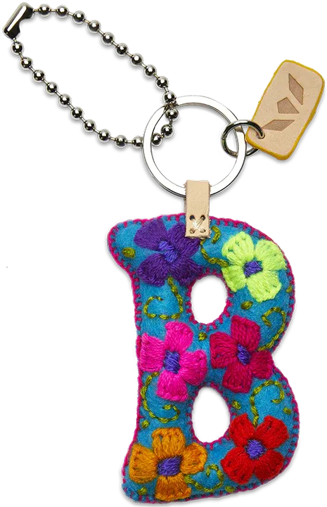 Felt Letter Charm Turquoise