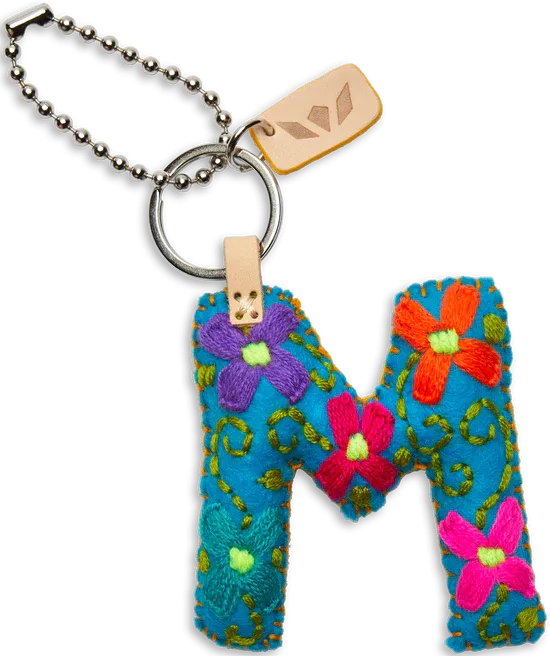 Felt Letter Charm Turquoise