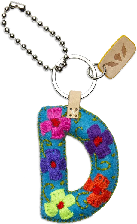 Felt Letter Charm Turquoise