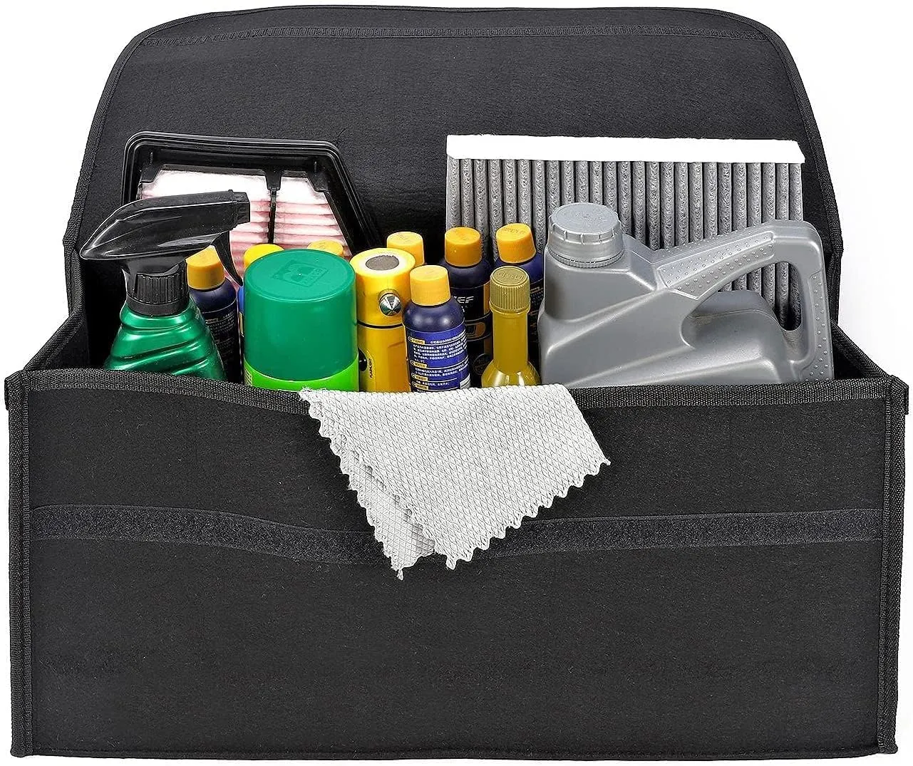 Felt Portable Car Trunk Organizer (Black)