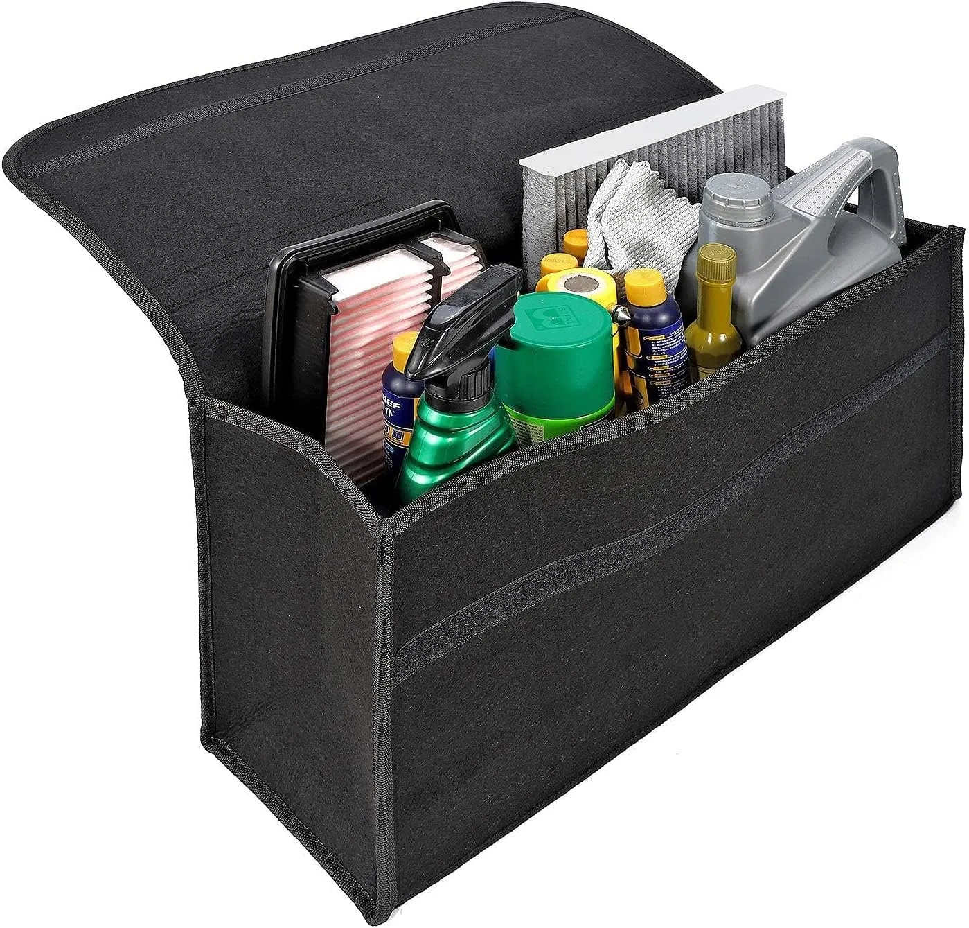 Felt Portable Car Trunk Organizer (Black)