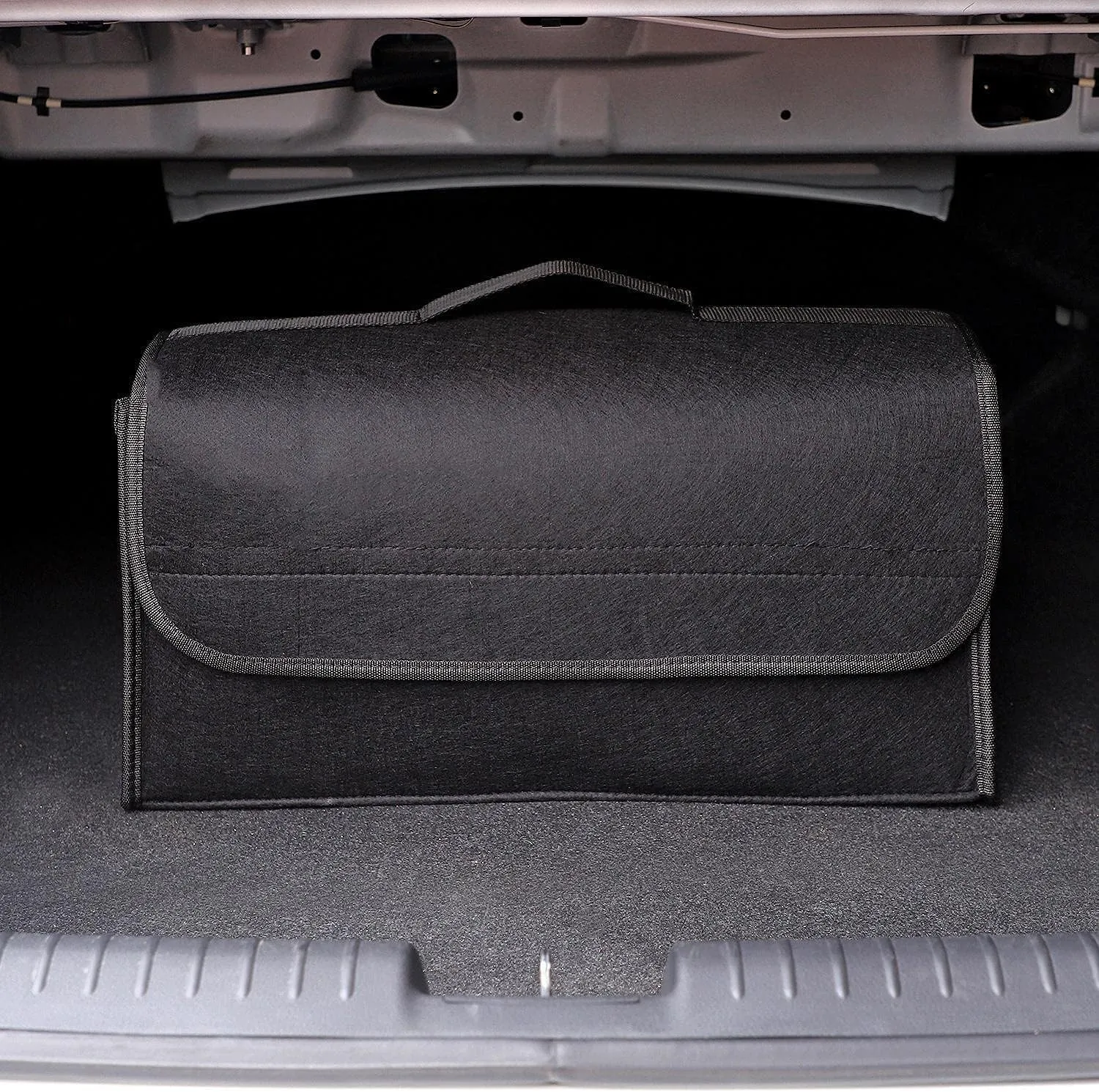 Felt Portable Car Trunk Organizer (Black)