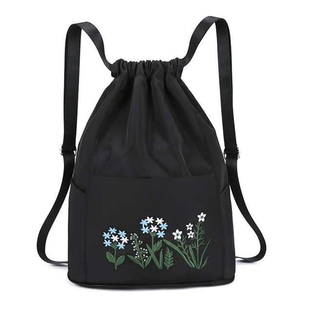 Flower Waterproof Folding Large Travel Backpack