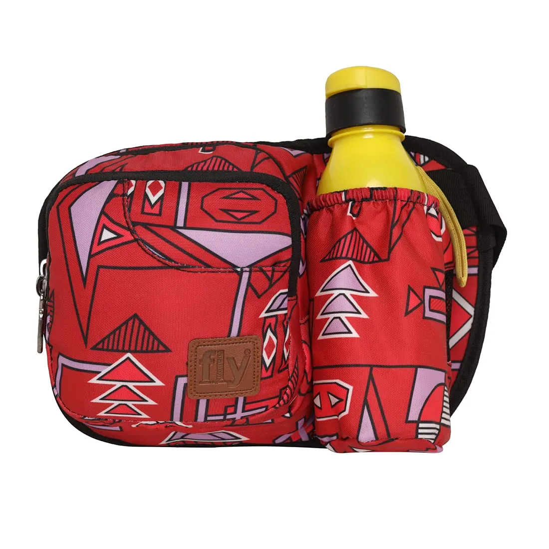 Fly Fashion Printed Multipurpose Travel Waist Pouch Bag Men and Women (Red WP01)