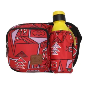 Fly Fashion Printed Multipurpose Travel Waist Pouch Bag Men and Women (Red WP01)