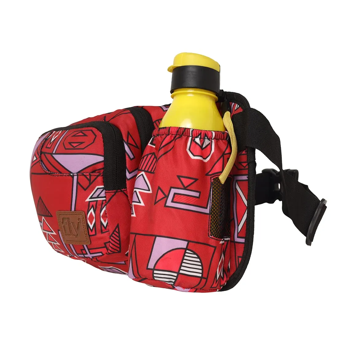 Fly Fashion Printed Multipurpose Travel Waist Pouch Bag Men and Women (Red WP01)