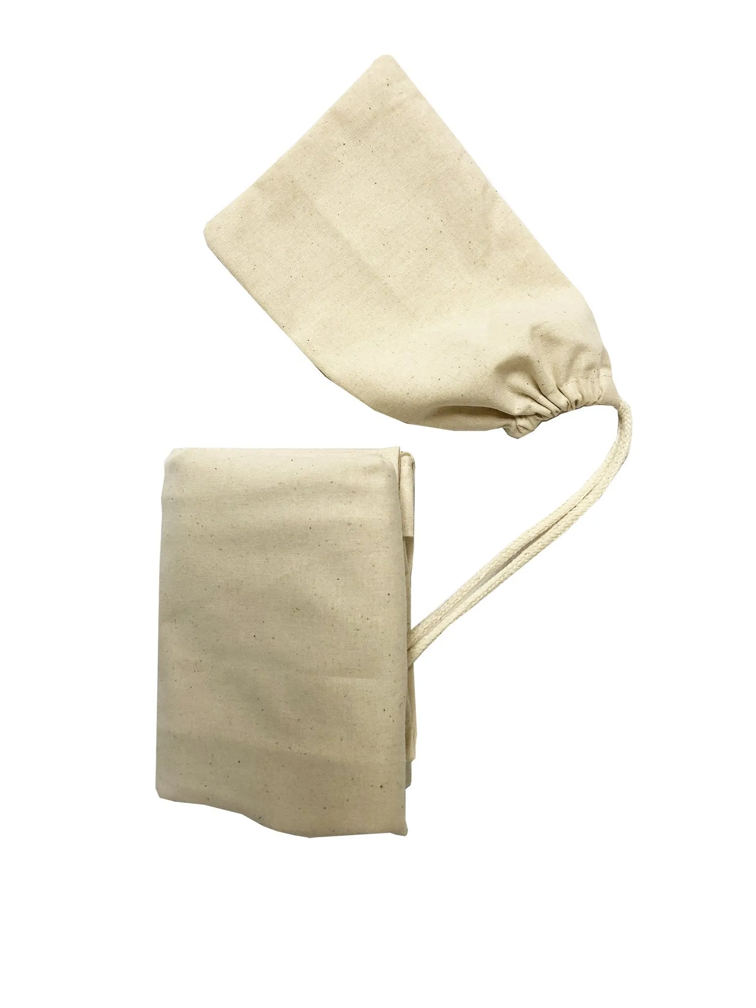 Foldable Cotton Tote Bags w/ Drawstring Pouch - TB118