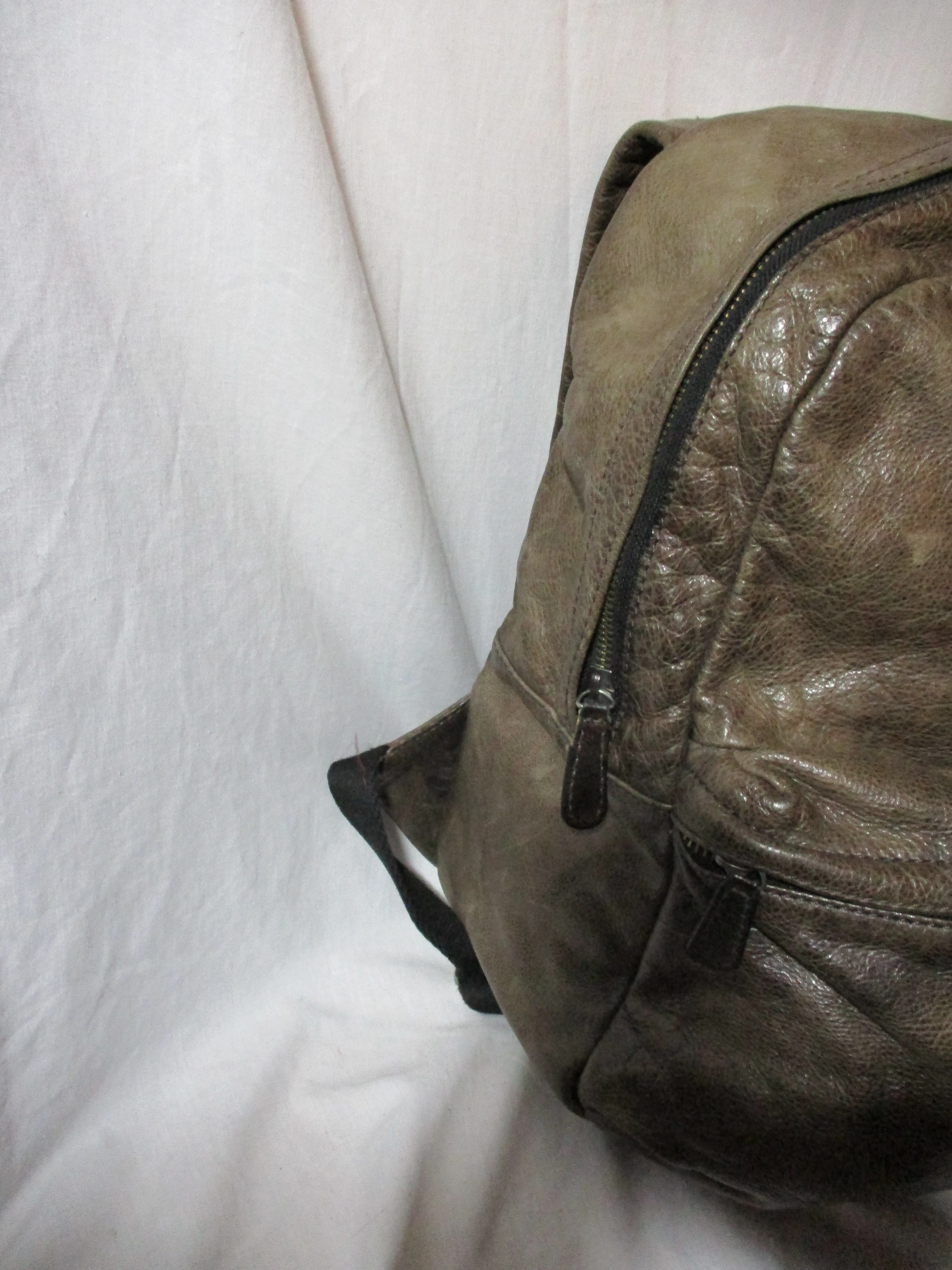 FRYE All Leather BACKPACK Shoulder Rucksack Travel BAG BROWN Boho