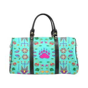 Geometric Floral Fall-Sky Waterproof Travel Bag