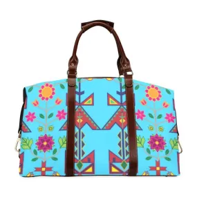 Geometric Floral Spring-Sky Blue Classic Travel Bag