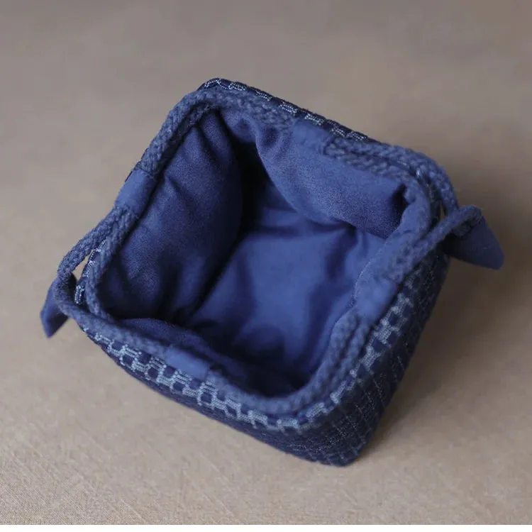 Gohobi Denim Mini Teaware Storage Travel Bag