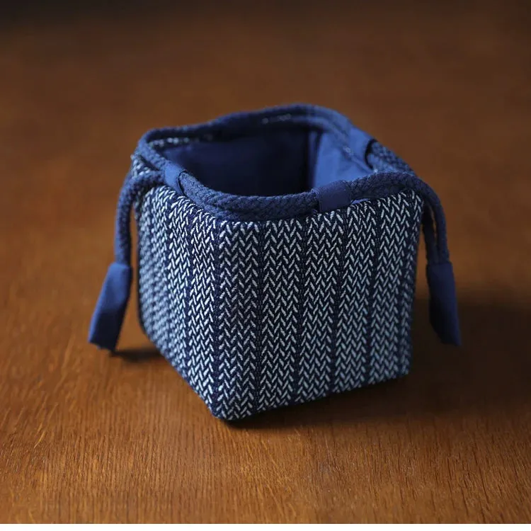 Gohobi Denim Mini Teaware Storage Travel Bag