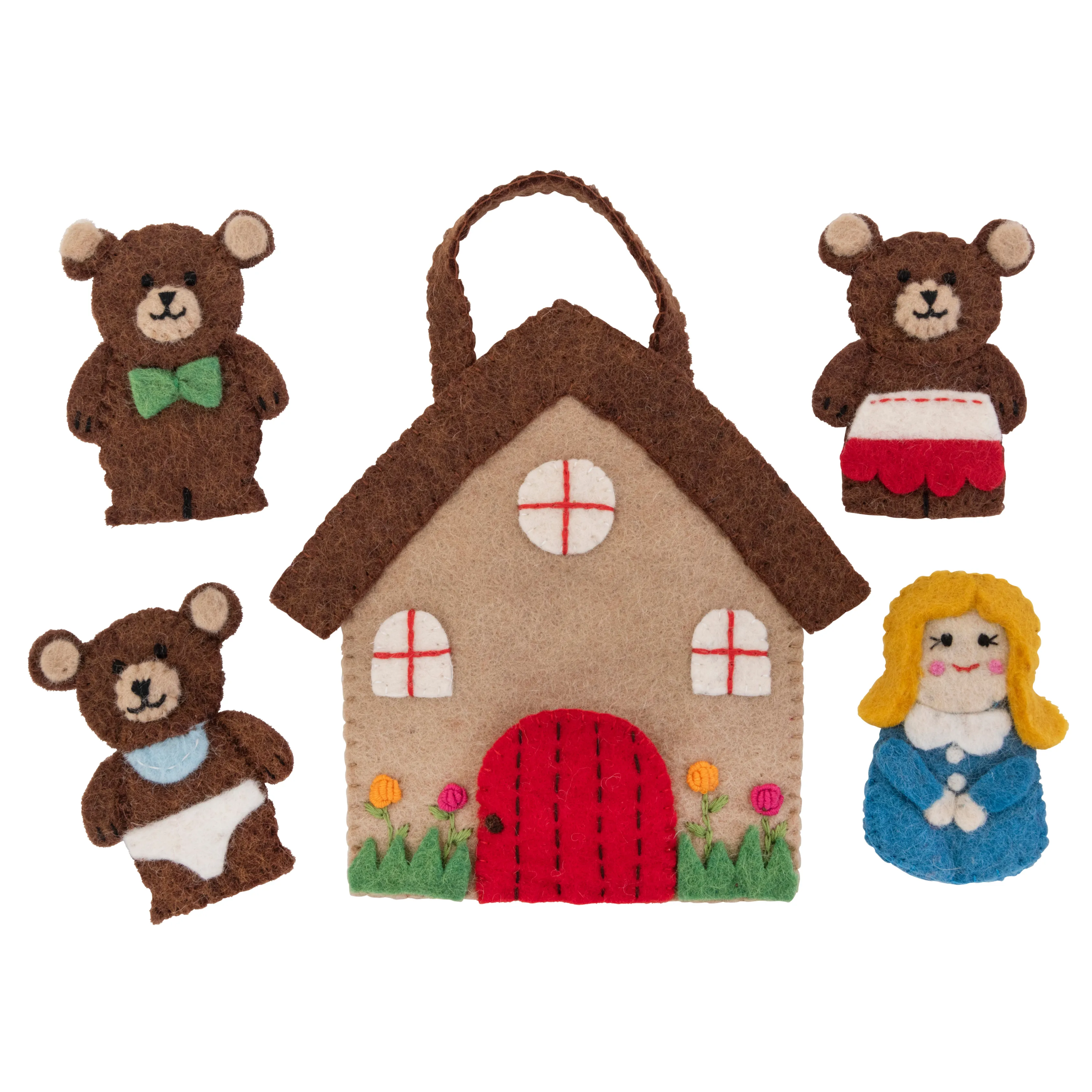 Goldilocks and the Three Bears Finger Puppet Play Bag