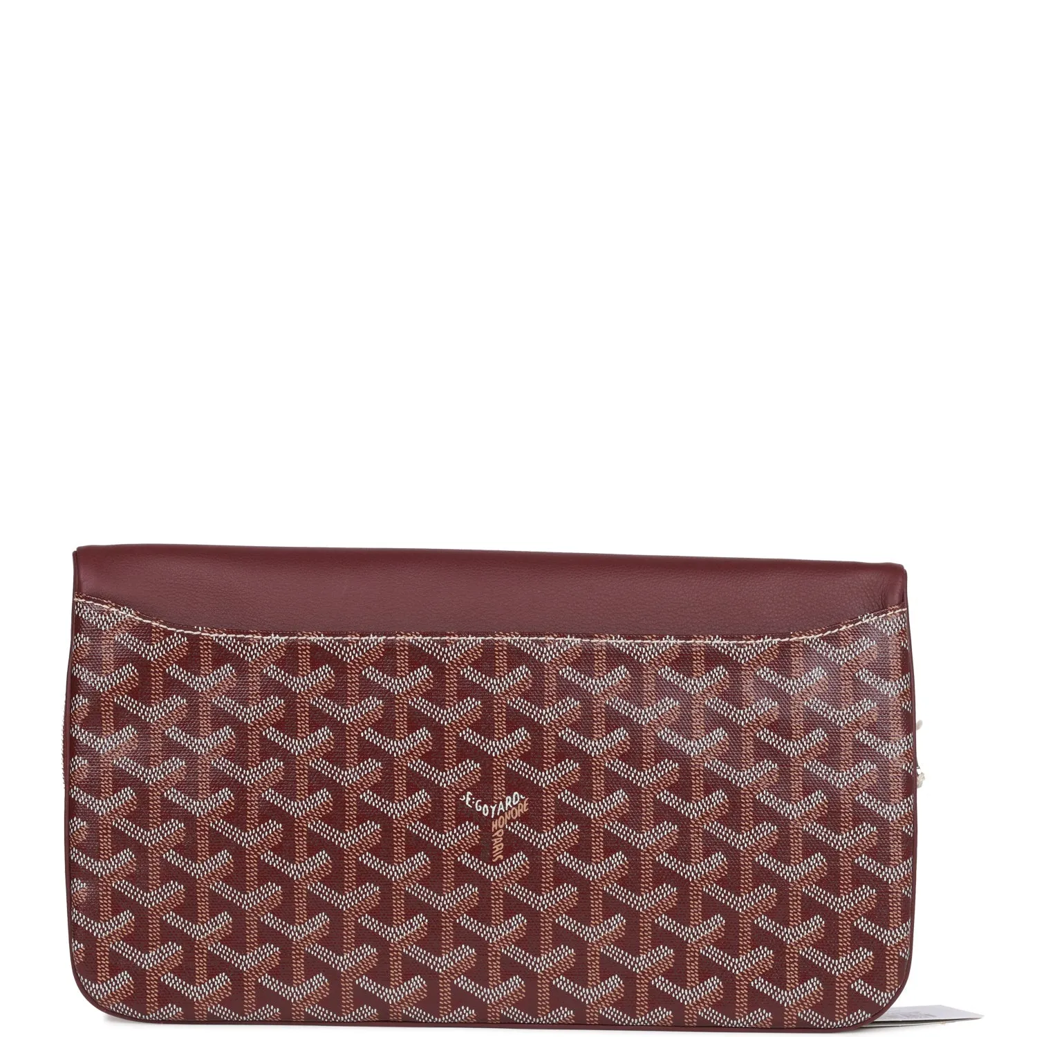 Goyard Sainte-Marie MM Foldable Clutch Bag Burgundy Goyardine Silver Hardware