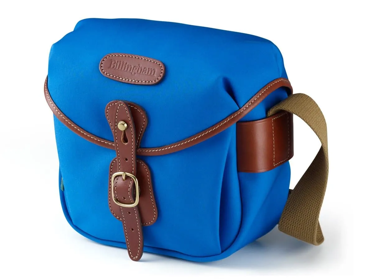 Hadley Digital Camera Bag - Imperial Blue Canvas / Tan Leather