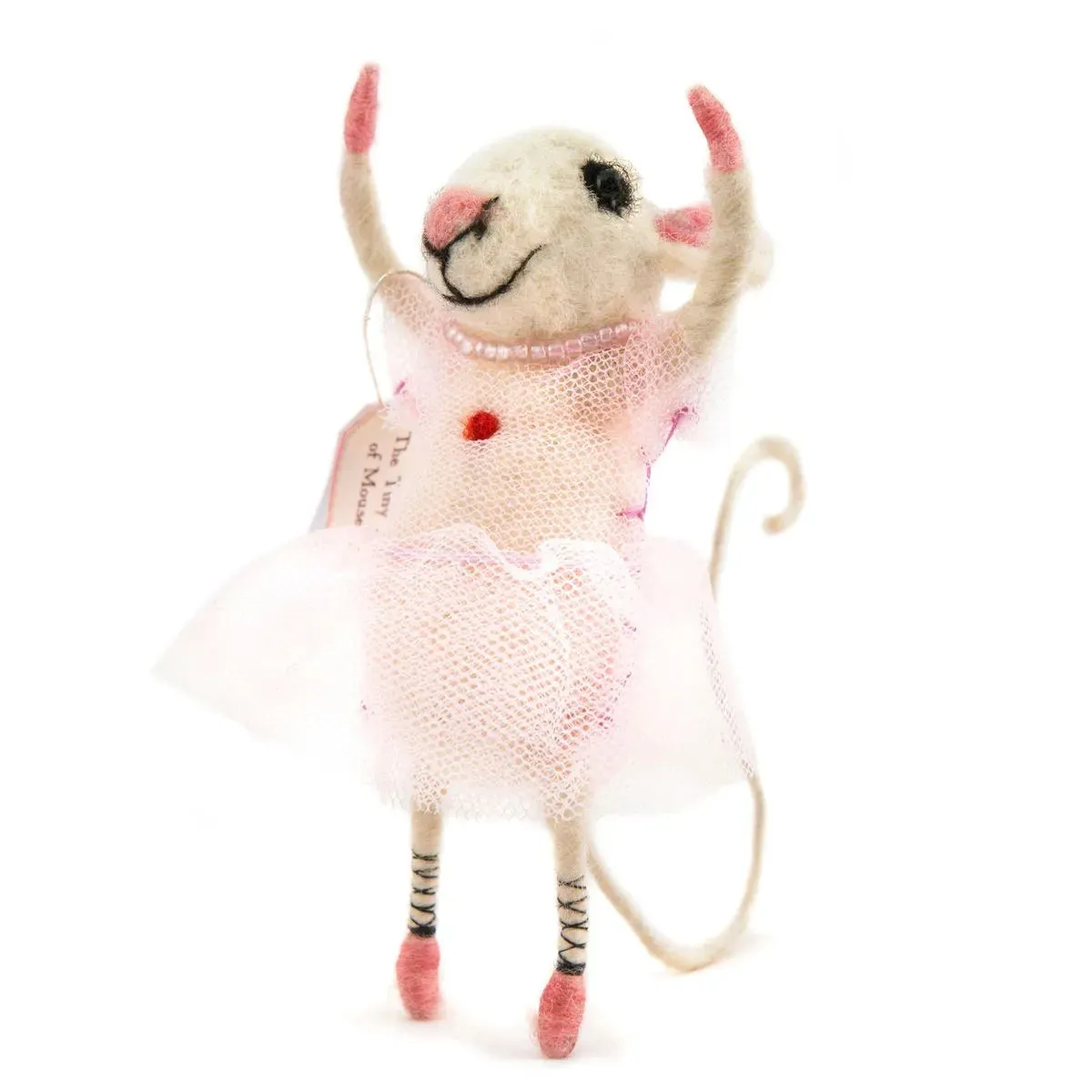 Handcrafted Ballet Dancer Felt Mouse, Nepal