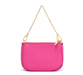 HCC X DUYP - Mini pochette -  Brilliant Pink Grained Leather