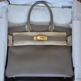 Hermès Birkin 30 Gris Asphalte Epsom Gold Hardware GHW