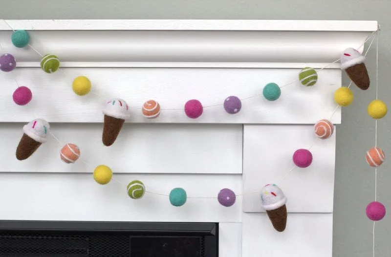 Ice Cream Cone Garland