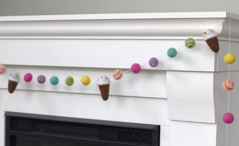 Ice Cream Cone Garland