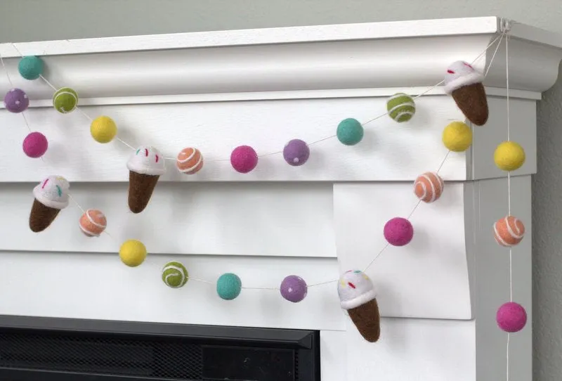 Ice Cream Cone Garland