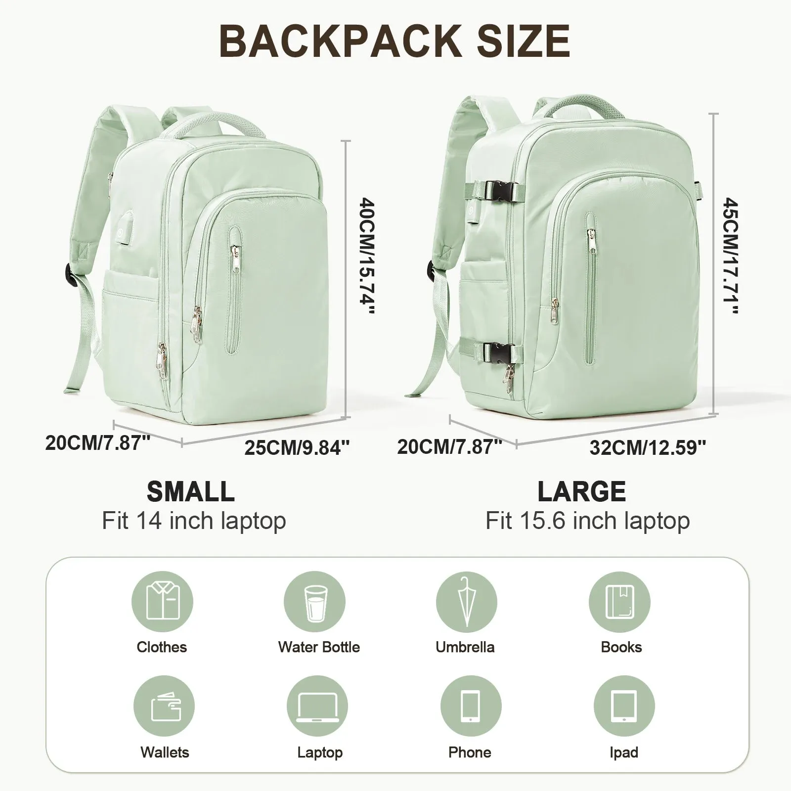 Large Capacity Carry-On 45x36x20 Multifunctional Travel Backpack