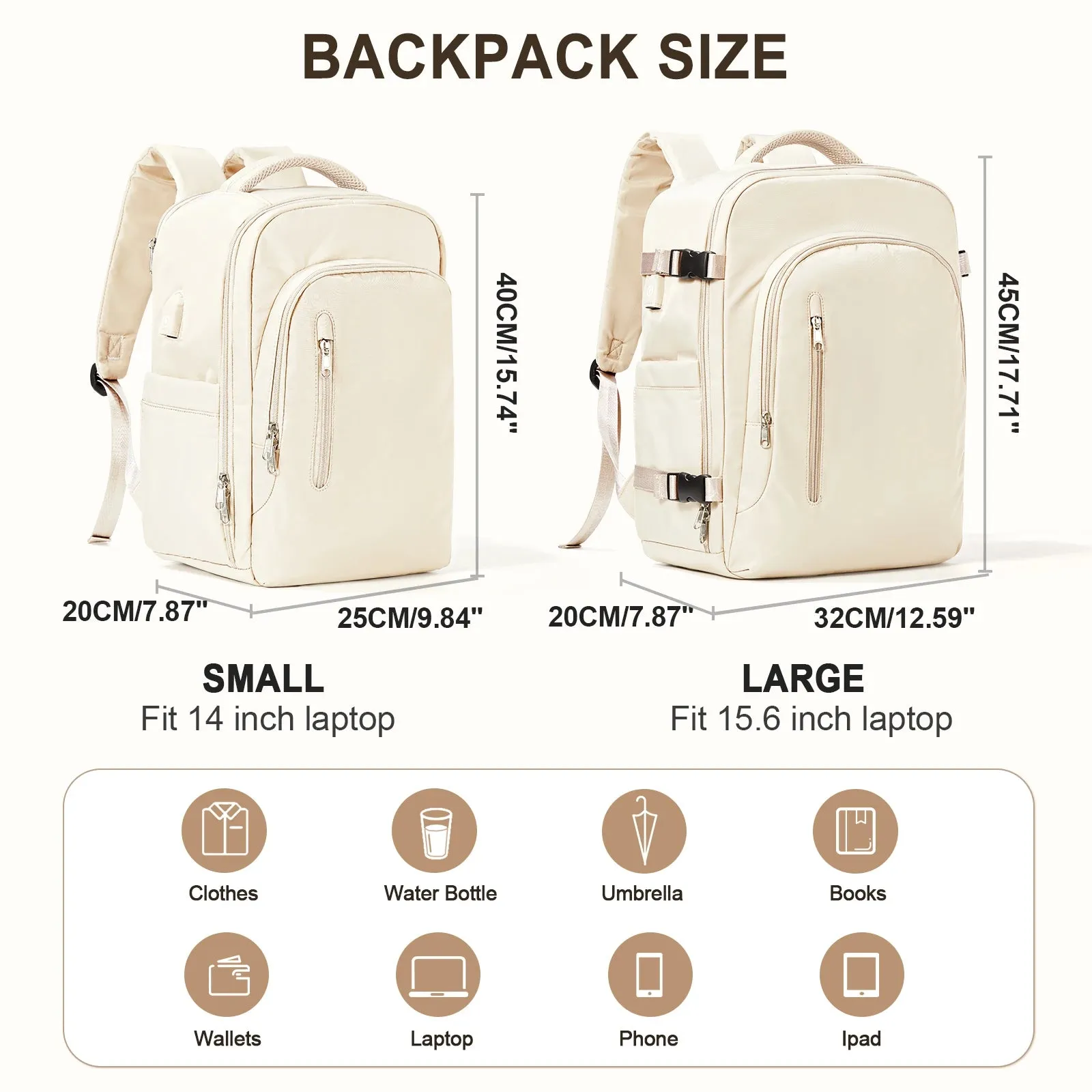 Large Capacity Carry-On 45x36x20 Multifunctional Travel Backpack