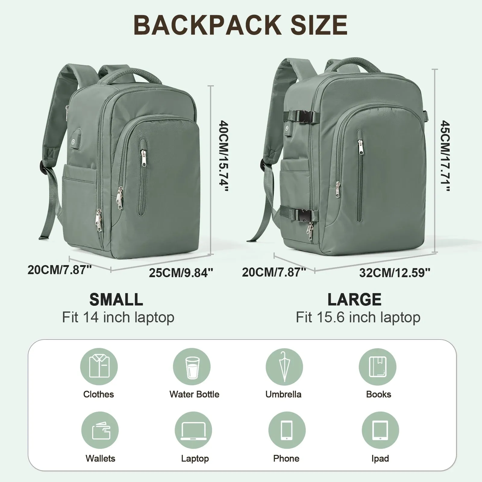 Large Capacity Carry-On 45x36x20 Multifunctional Travel Backpack