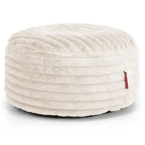 Large Round Pouffe - Ultra Plush Cord Cream