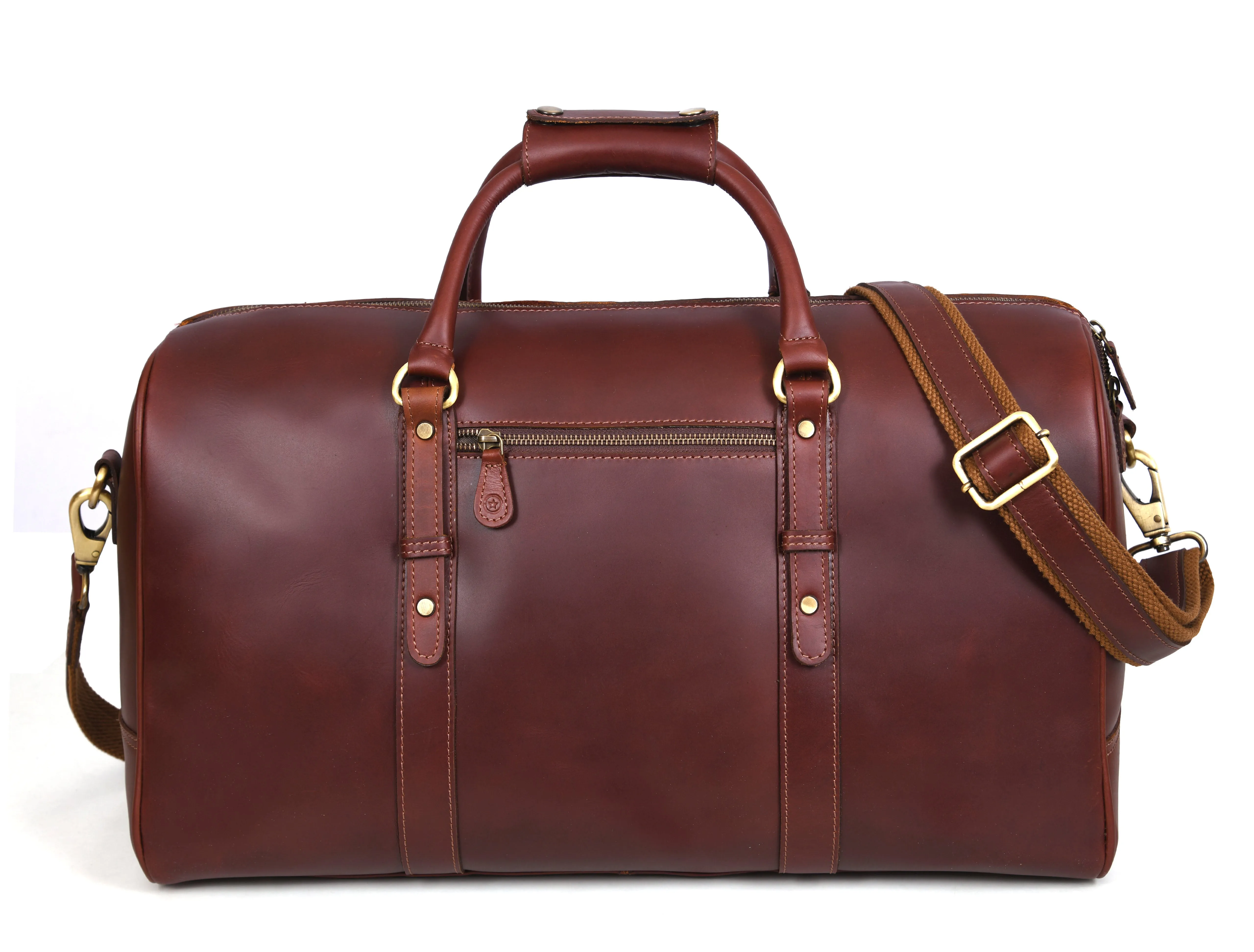 Leather Travel Duffle Bag