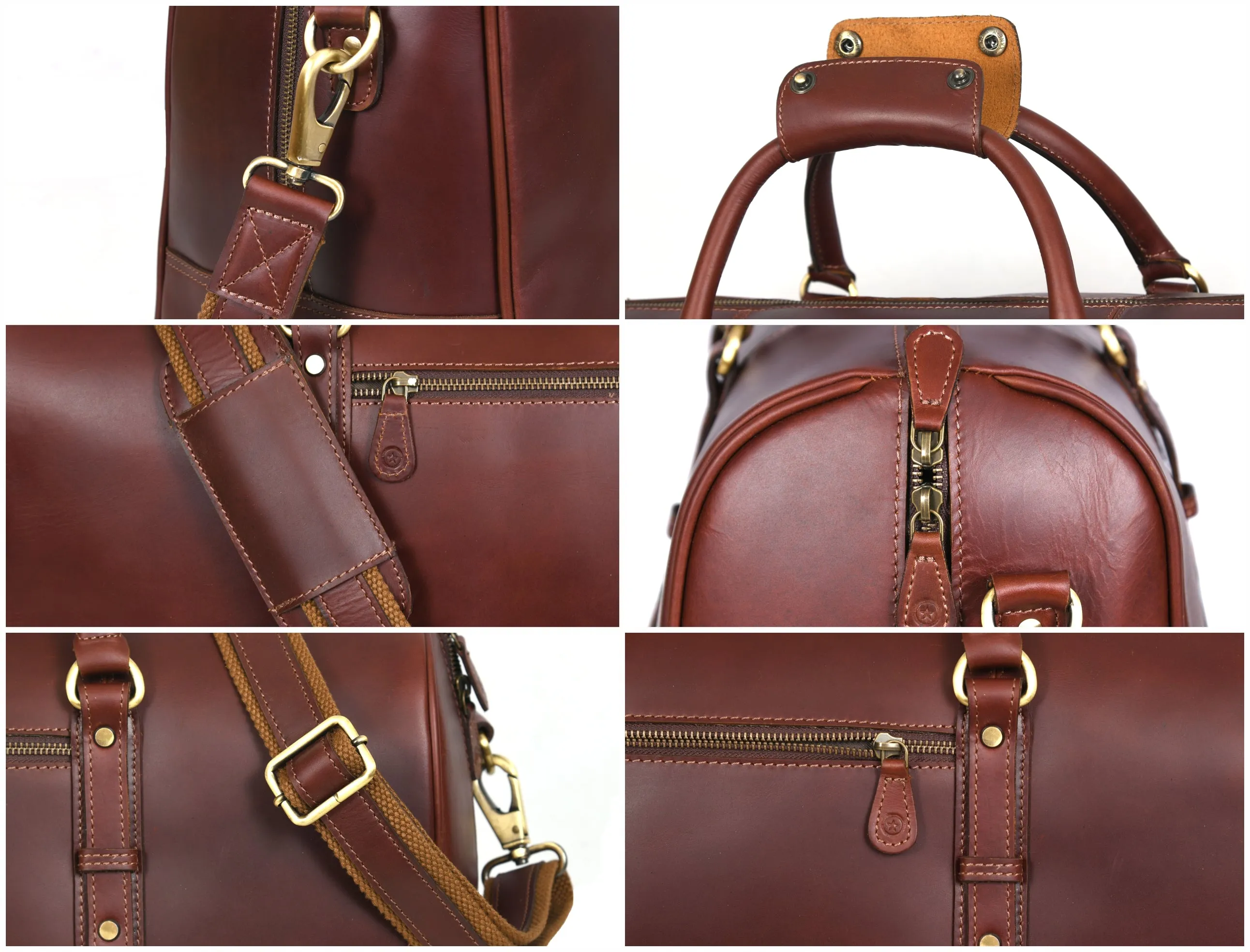 Leather Travel Duffle Bag