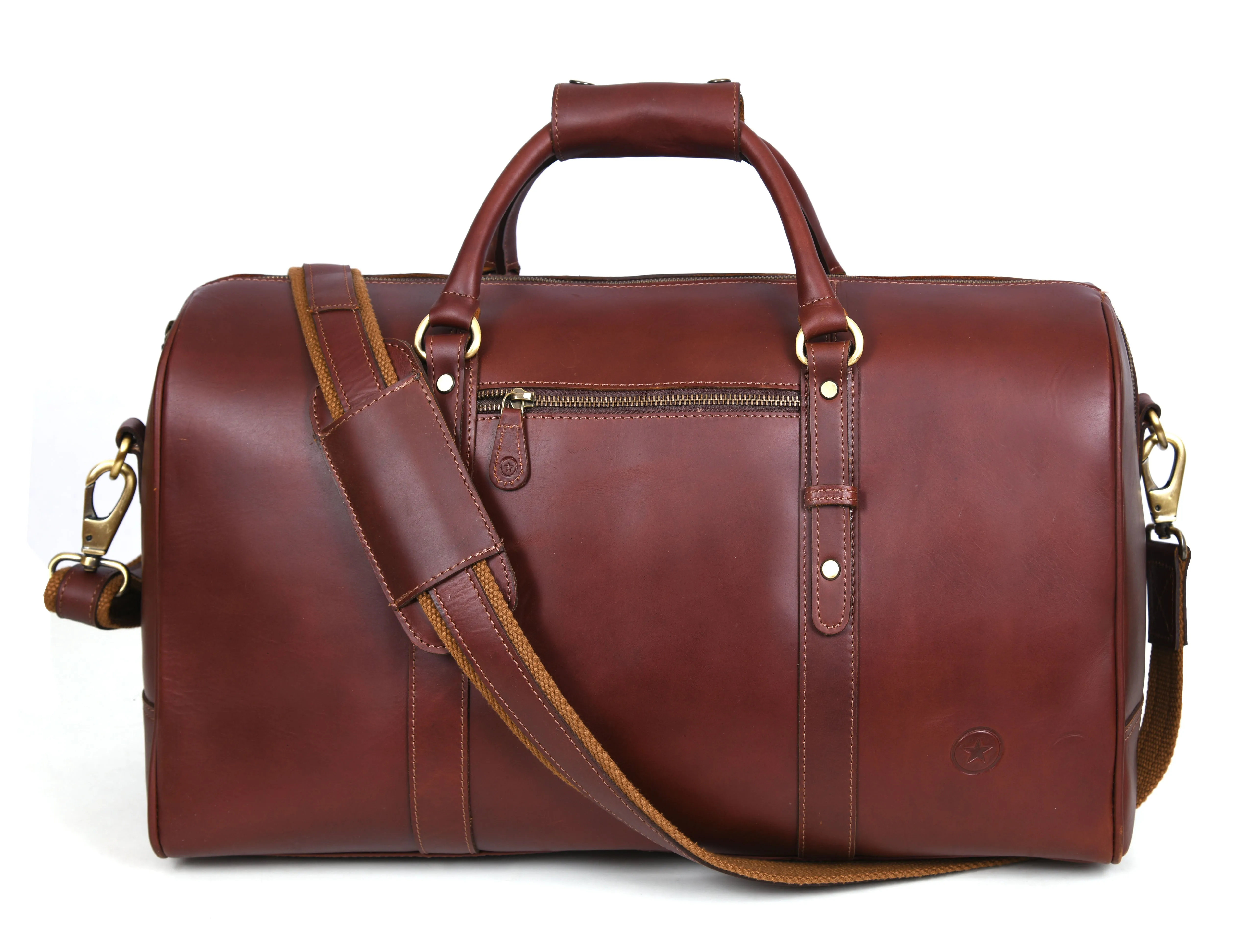 Leather Travel Duffle Bag