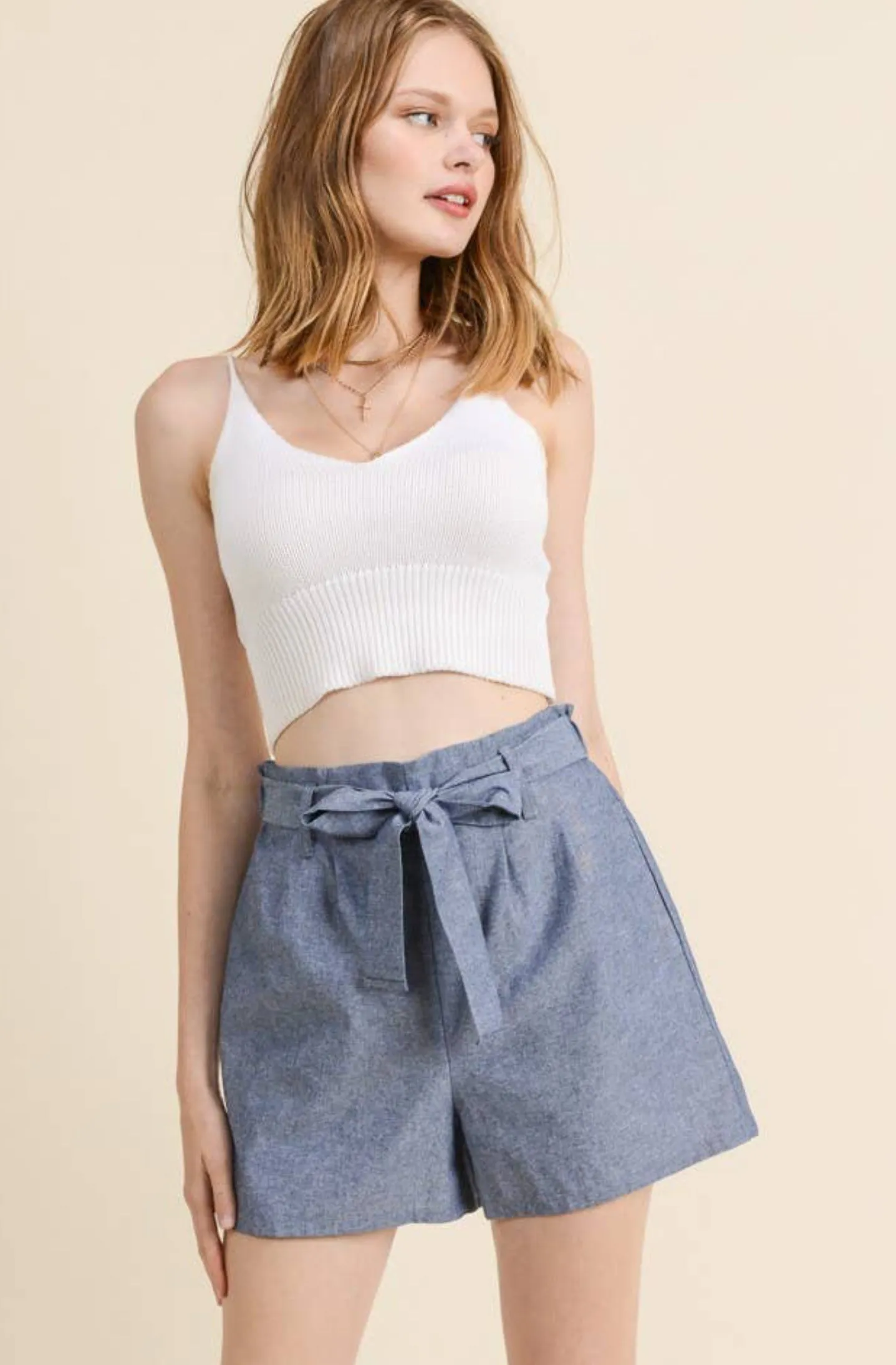 Les Amis Tie Waist Short