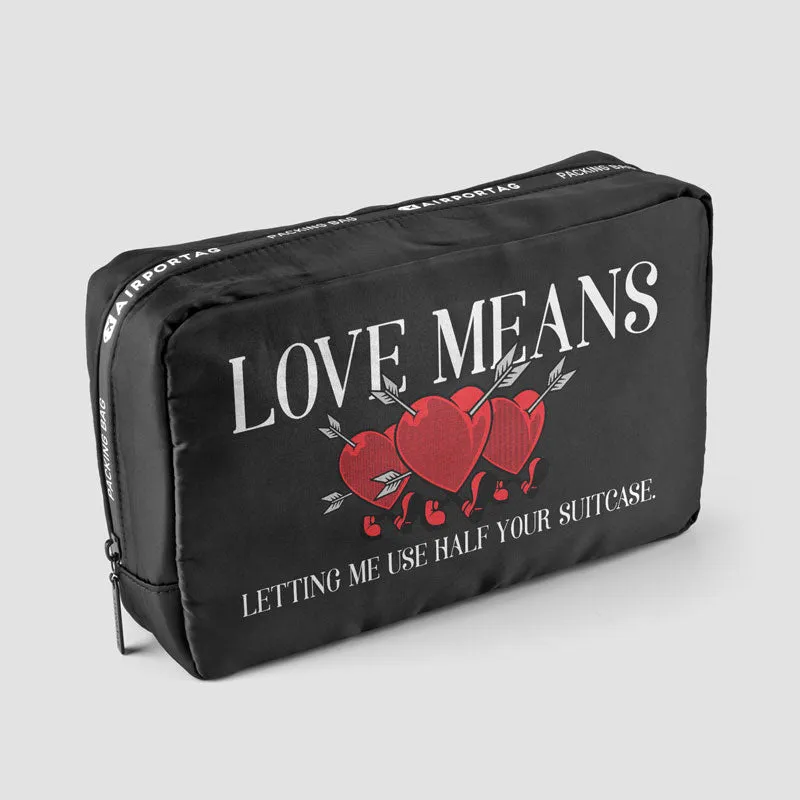 Love means ... Half Suitcase - Packing Bag