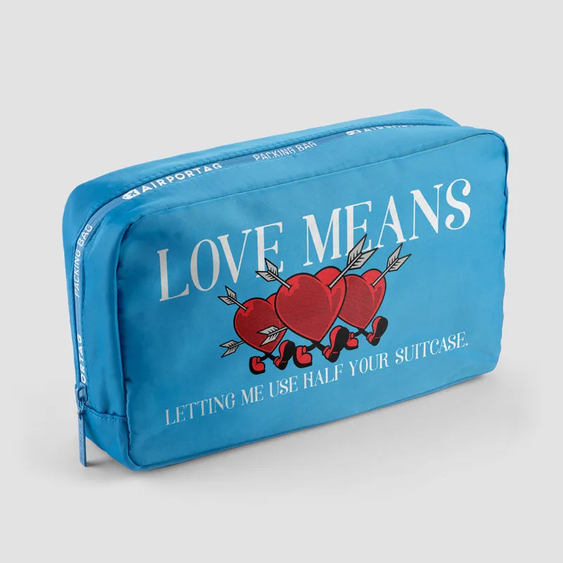 Love means ... Half Suitcase - Packing Bag