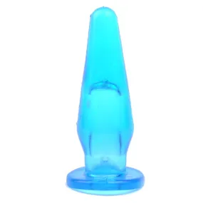 Mini Butt Plug With Finger Hole Blue