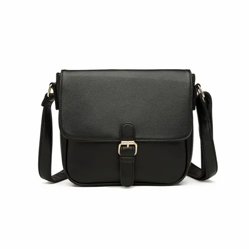 Miss Lulu Classic Cross Body Shoulder Bag - Black | Premium Quality & Stylish