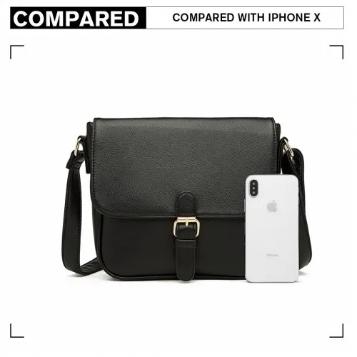 Miss Lulu Classic Cross Body Shoulder Bag - Black | Premium Quality & Stylish