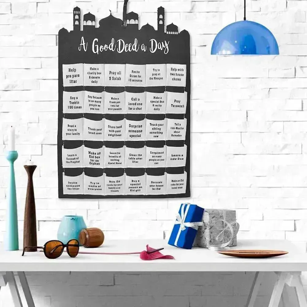 Mubarak Eid Ramadan Fabric Wall Calendar