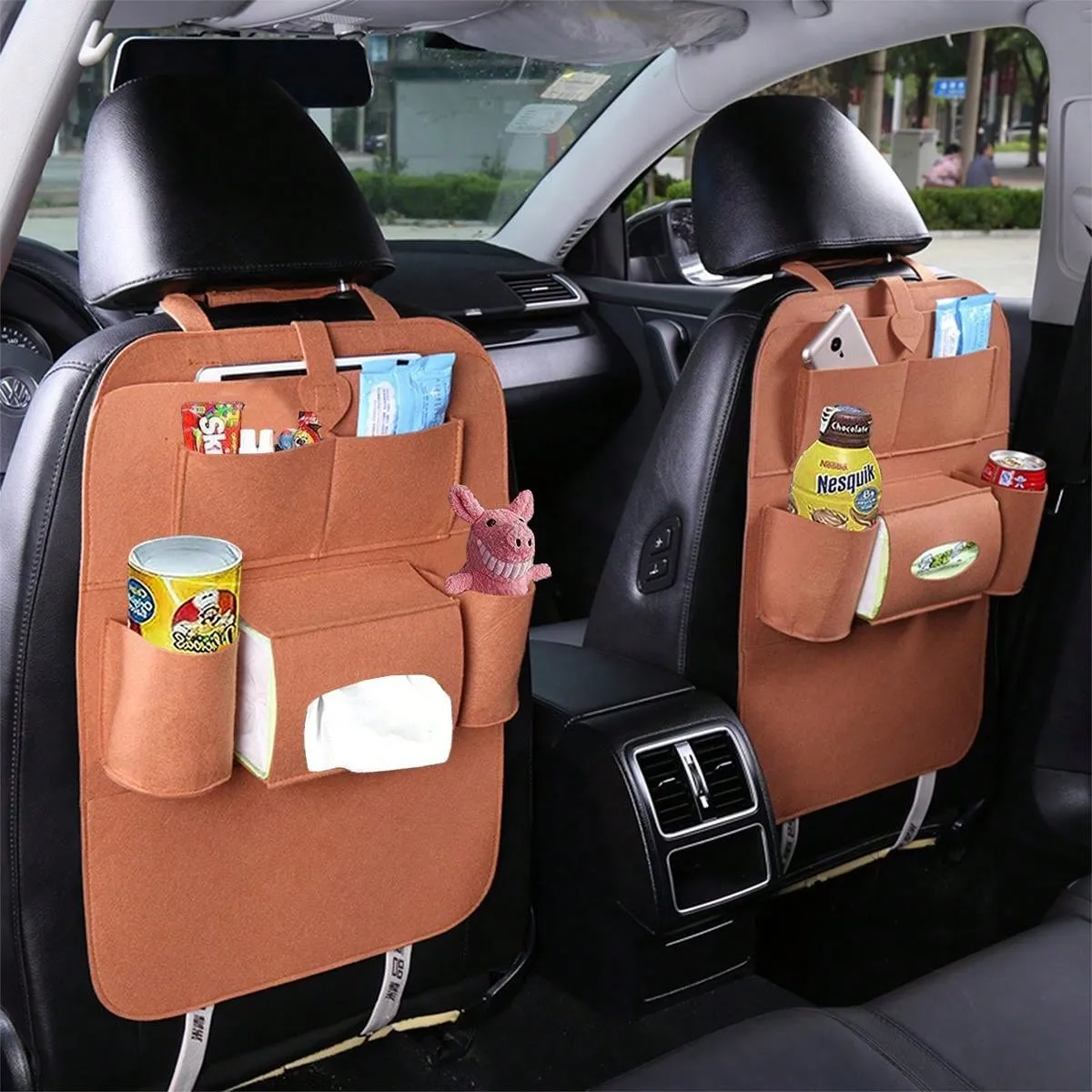 Multifunctional Seat Storage Bag Car Seat Back Storage Bag Baby Seat Felt Storage Bag