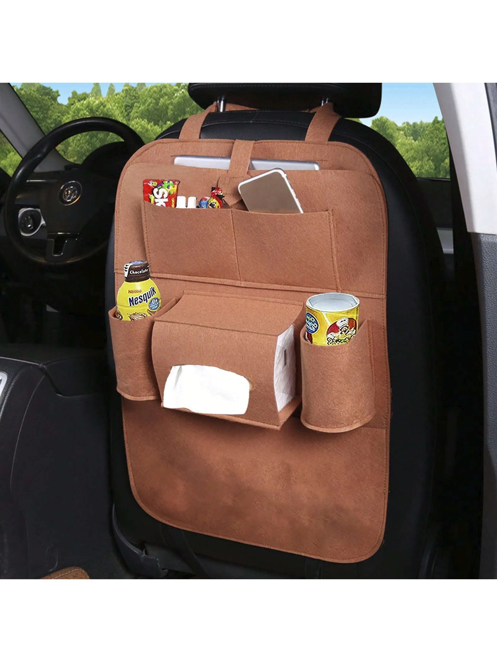 Multifunctional Seat Storage Bag Car Seat Back Storage Bag Baby Seat Felt Storage Bag