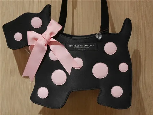 My Flat in London Polka Dot Scottie Handbag