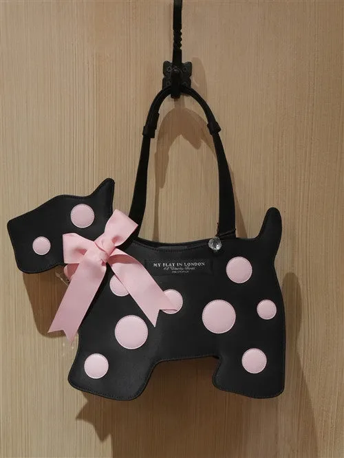 My Flat in London Polka Dot Scottie Handbag